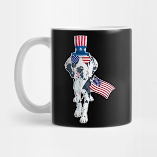 Great Danes Uncle Sam Hat Sunglasses Usa Flag 4th Of July Mug